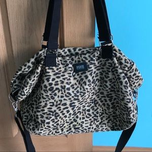 Victoria’s Secret PINK cheetah duffel bag